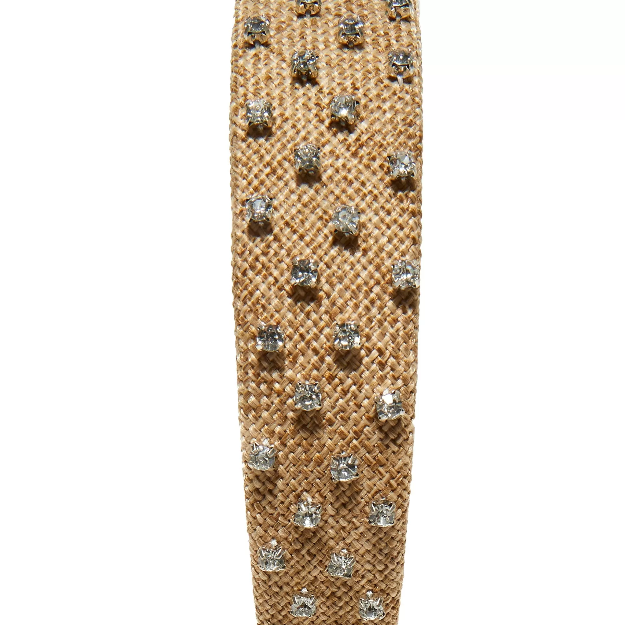 NATURAL CRYSTAL EMBELLISHED BESSETTE HEADBAND