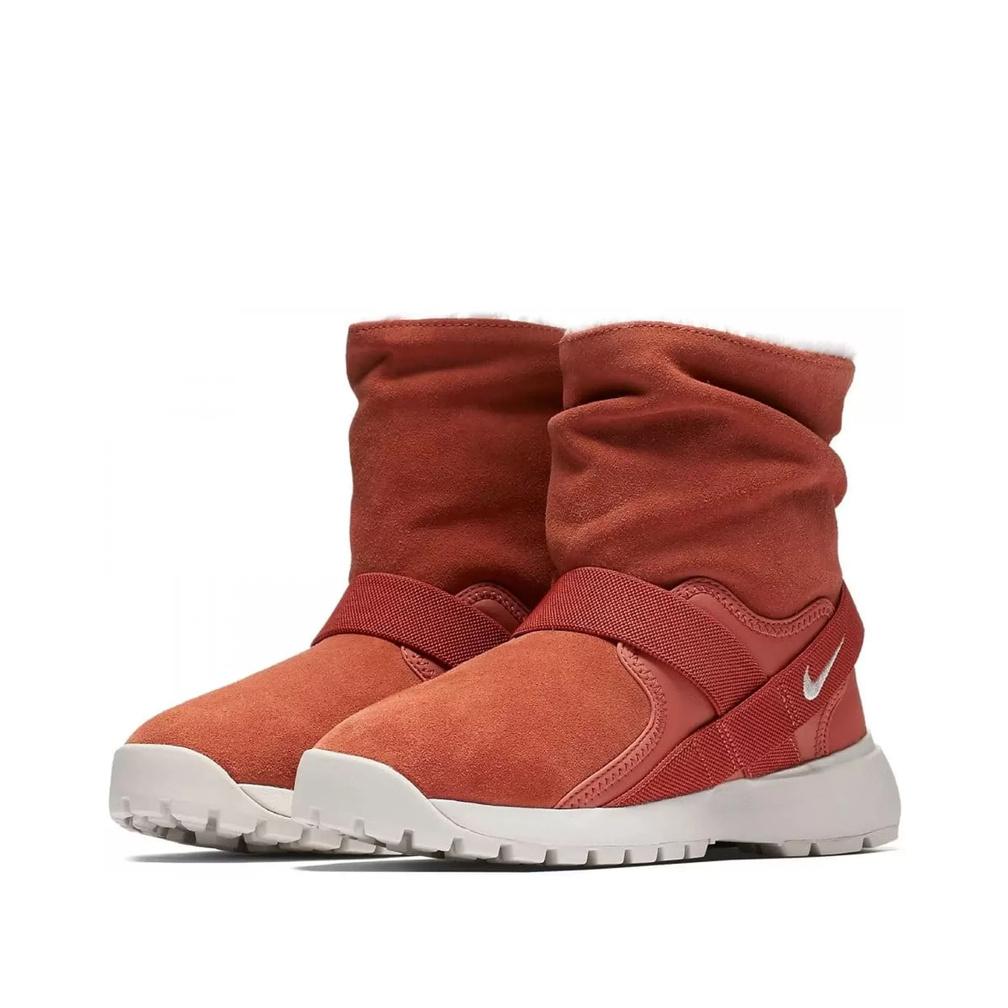 Nike Golkana Slip On Orange Suede Leather Womens Boots 862513 203