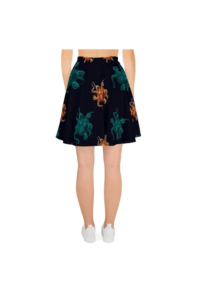 Octopi Wall street Skater Skirt