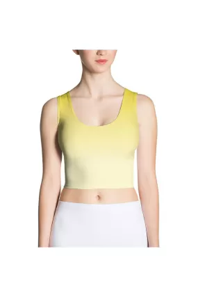 Ombre Yellow to White Sublimation Cut & Sew Crop Top