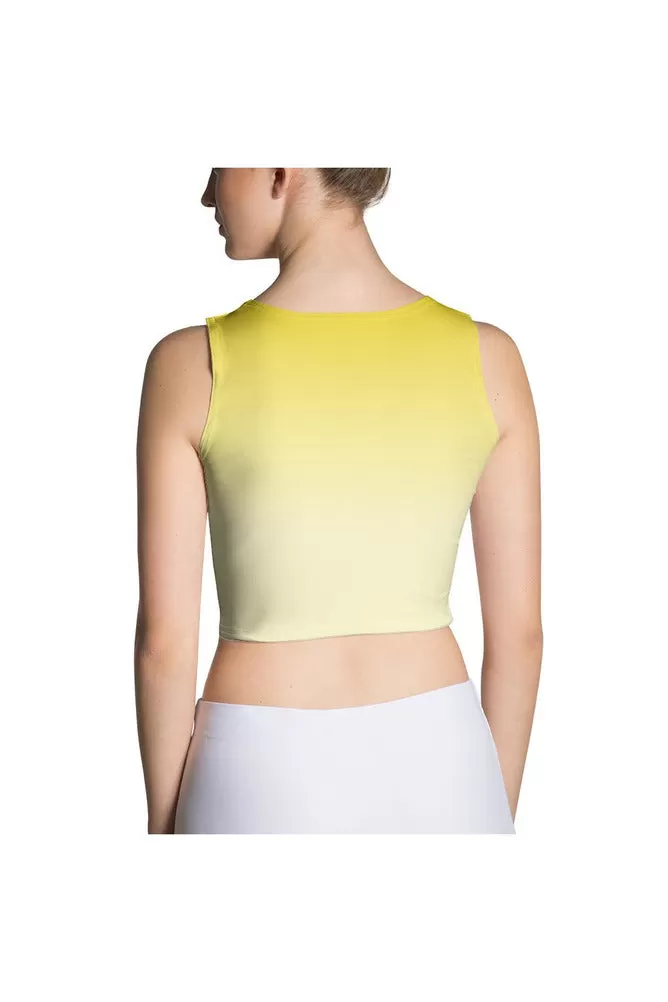 Ombre Yellow to White Sublimation Cut & Sew Crop Top