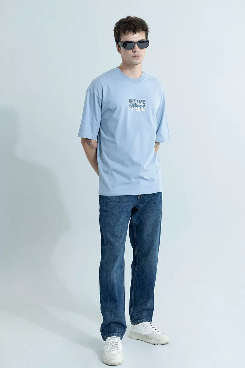 One Life Explore Blue Oversized T-Shirt