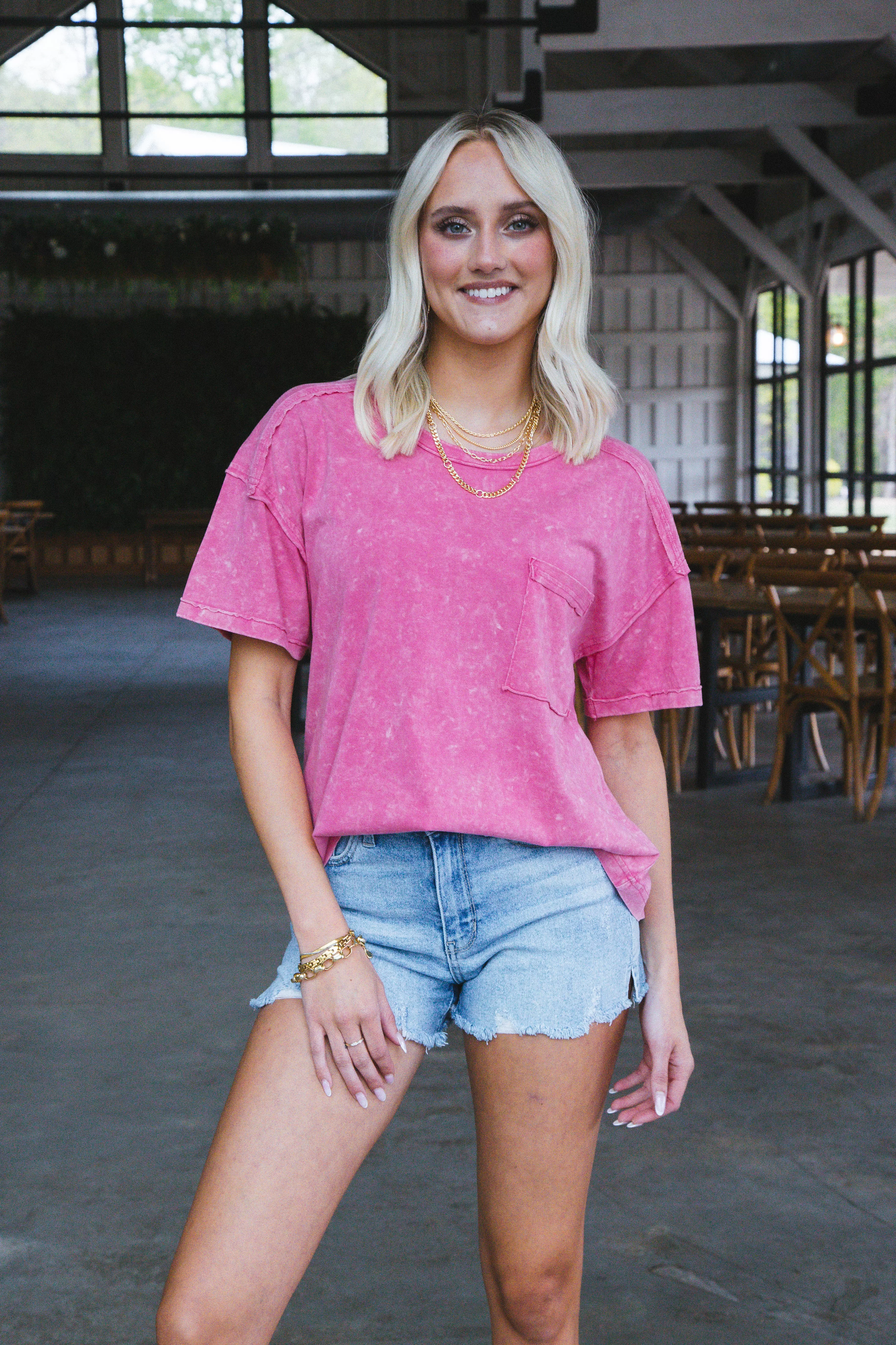 Ontario Oversized Tee, Pink