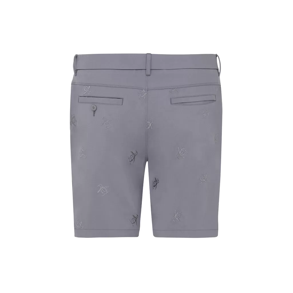 ORIGINAL PENGUIN SPACE DYED PETE EMBROIDERED SHORT QUIET SHADE