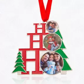 Personalized Photo Christmas Photo Ornament Ho Ho Ho