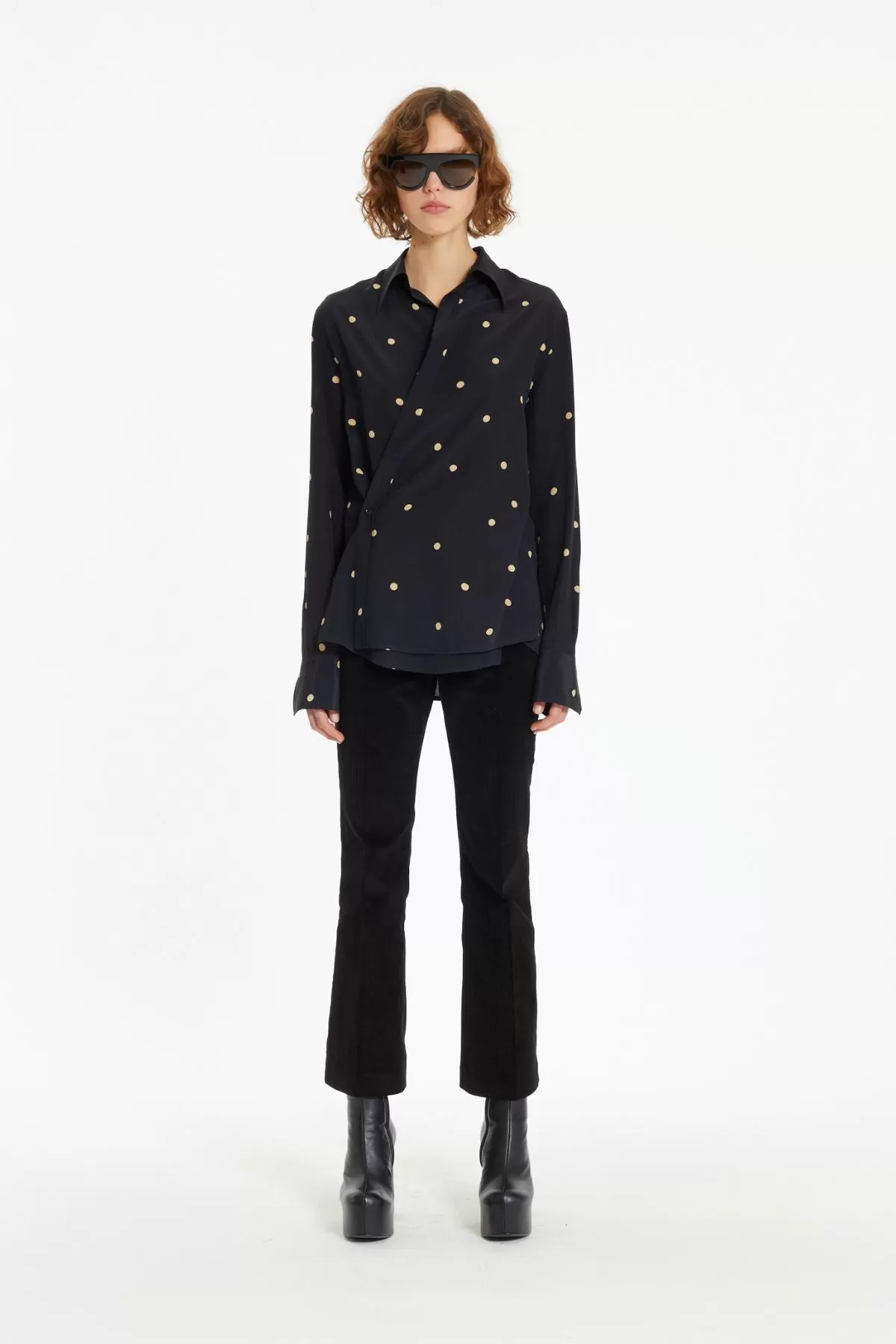 Petar Petrov Career Silk Blouse - Black Spots