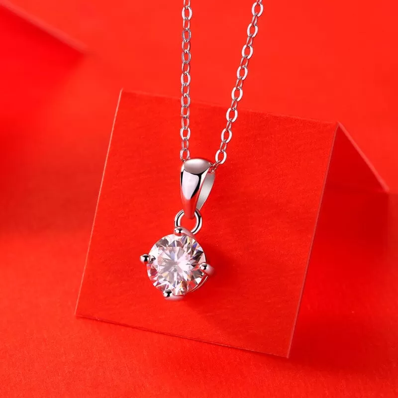 Popular Style Diamond Necklace - 925 Sterling Silver