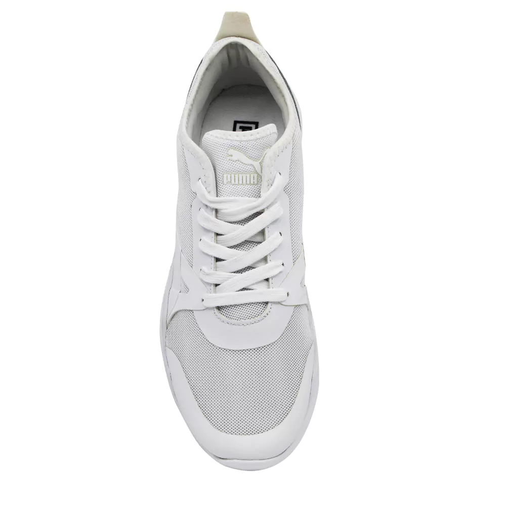 Puma Duplex Evo SP White Low Lace Up Womens Trainers Running Shoes 361384 01