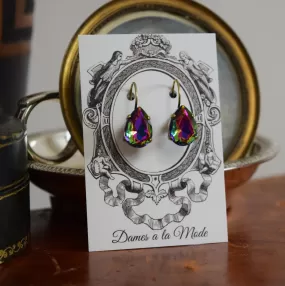 Rainbow Aurora Earrings - Medium Teardrop