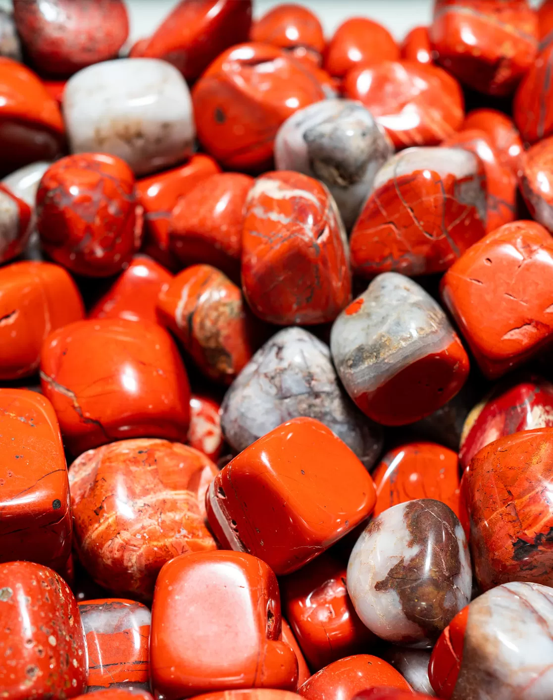 Red Jasper Tumbled Crystals Set of 3 (1 Inch)