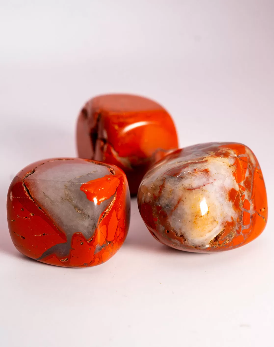 Red Jasper Tumbled Crystals Set of 3 (1 Inch)