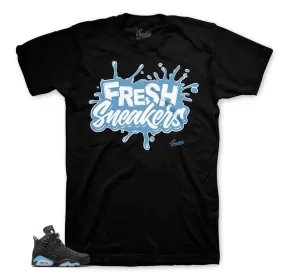 Retro 6 University Blue Shirt - Fresh Sneakers - Black