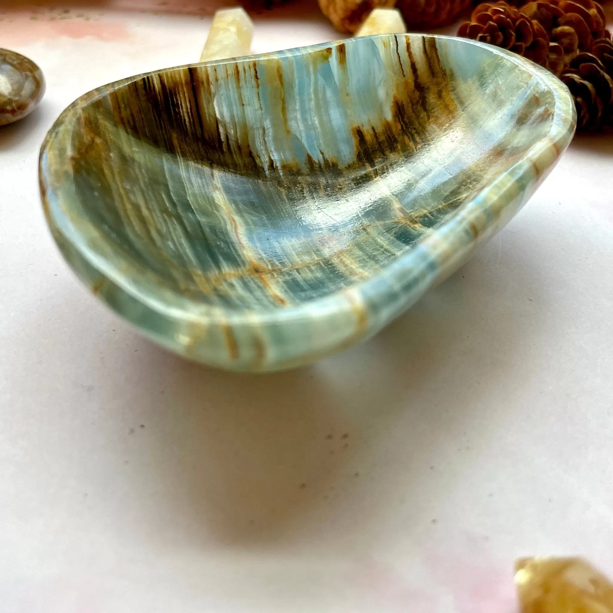 Rich Blue Onyx dish