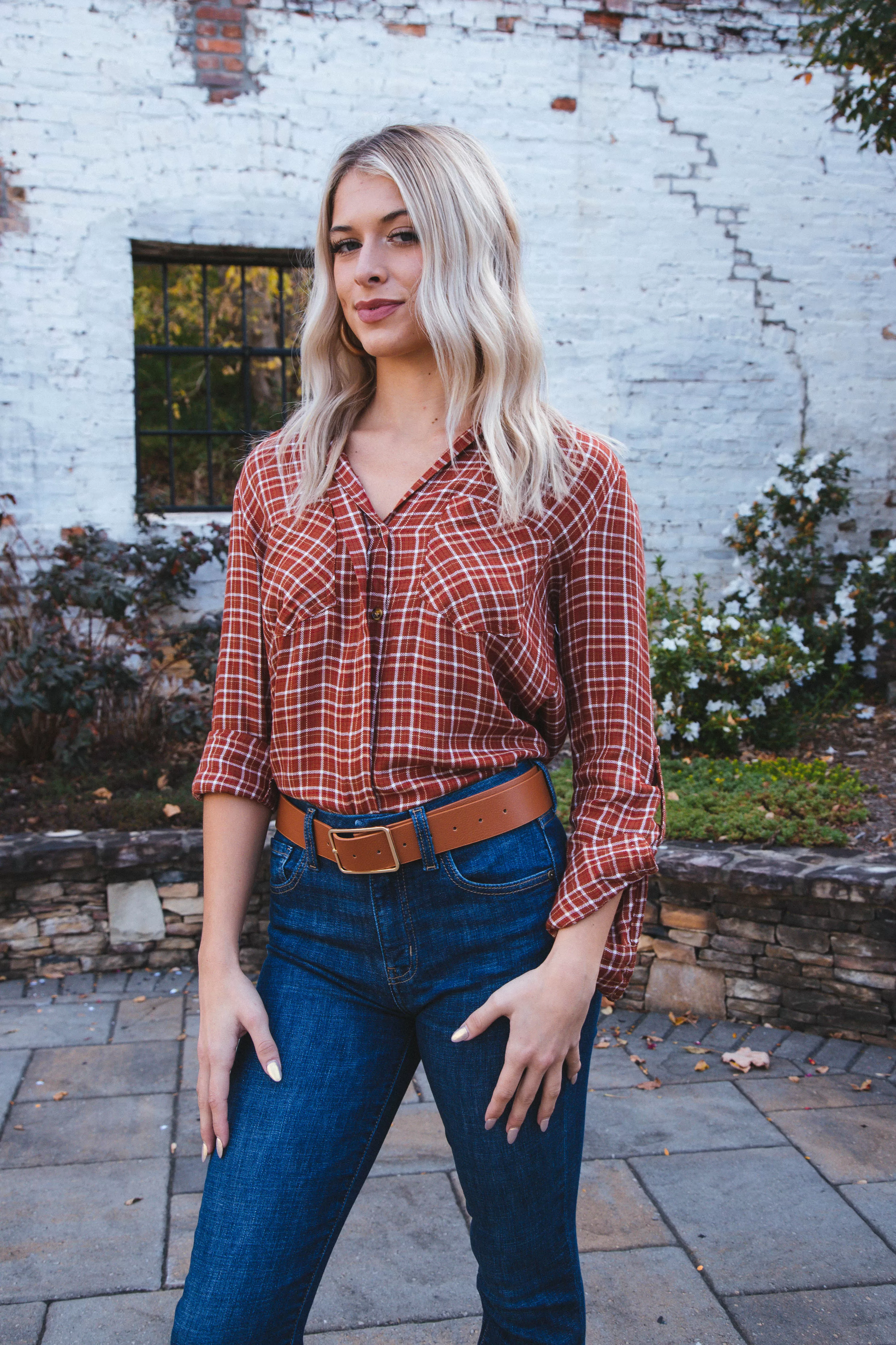 Riley Button Up Shirt, Maple Plaid | Velvet Heart