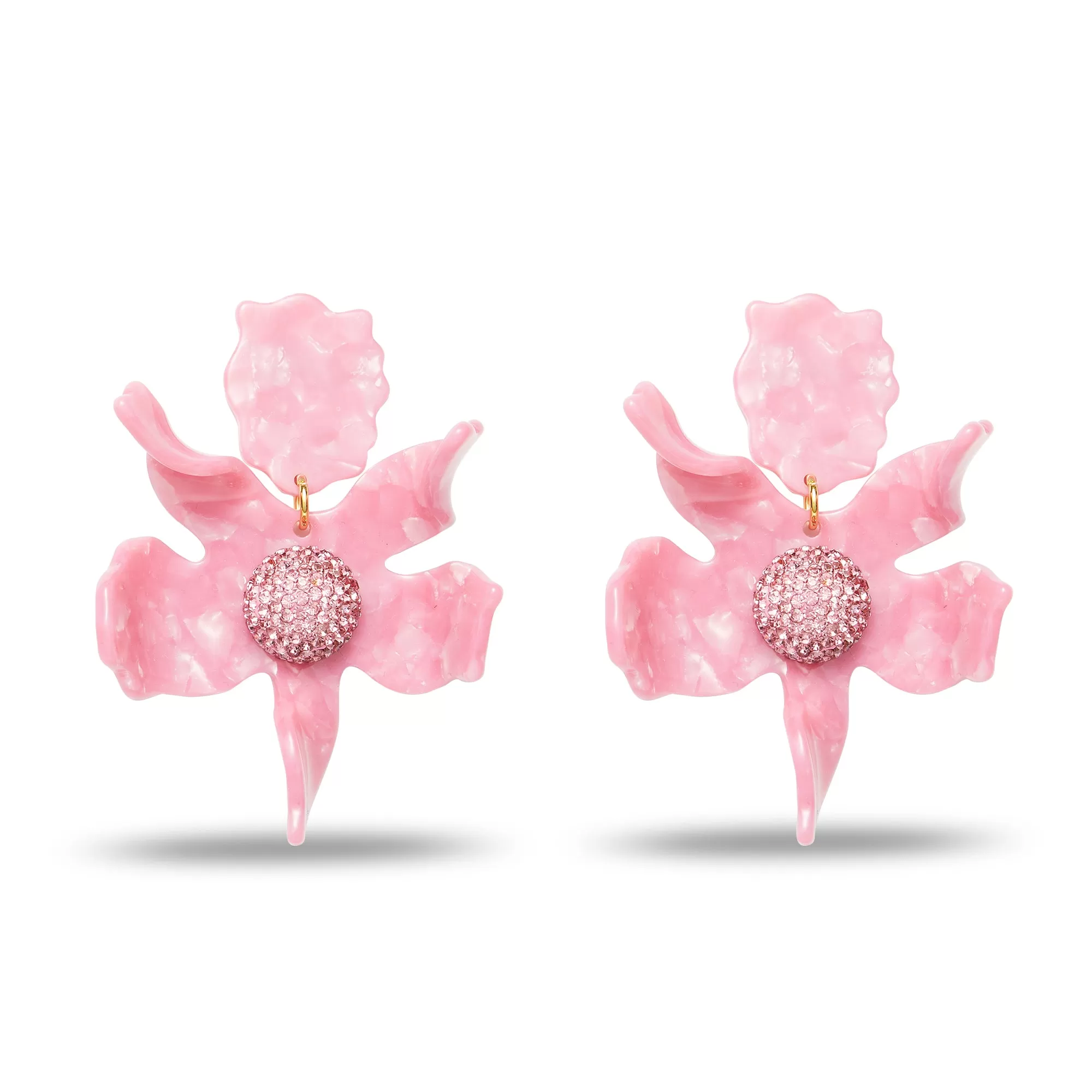 ROSE CRYSTAL LILY EARRINGS