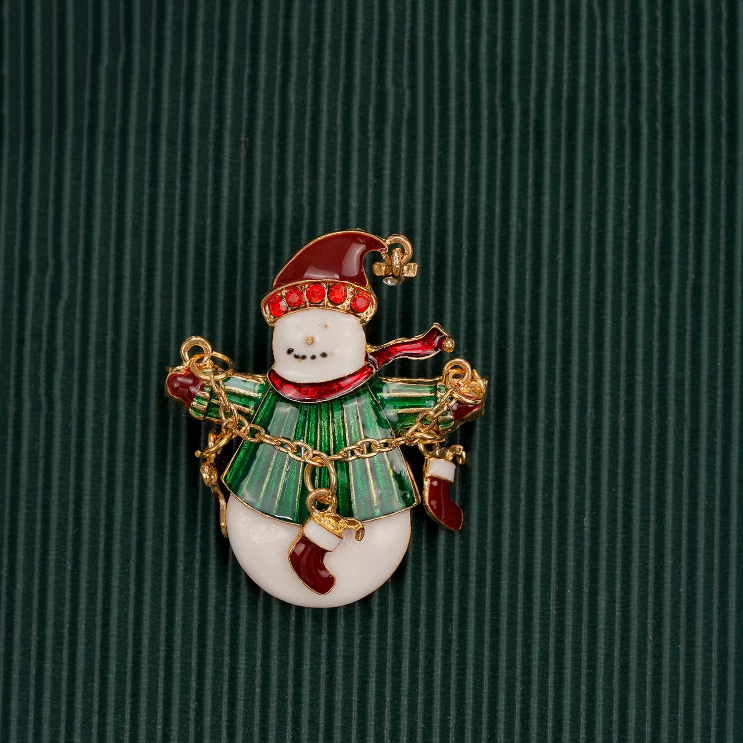 Santa Claus Tree Pin Boots Cat Snowman Brooch Gift LJC35