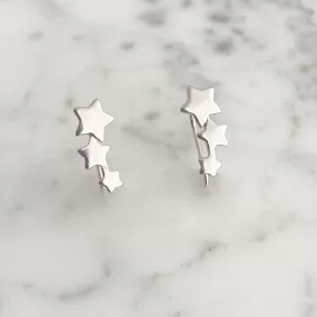 SEKAYA sterling silver star crawlers or earrings