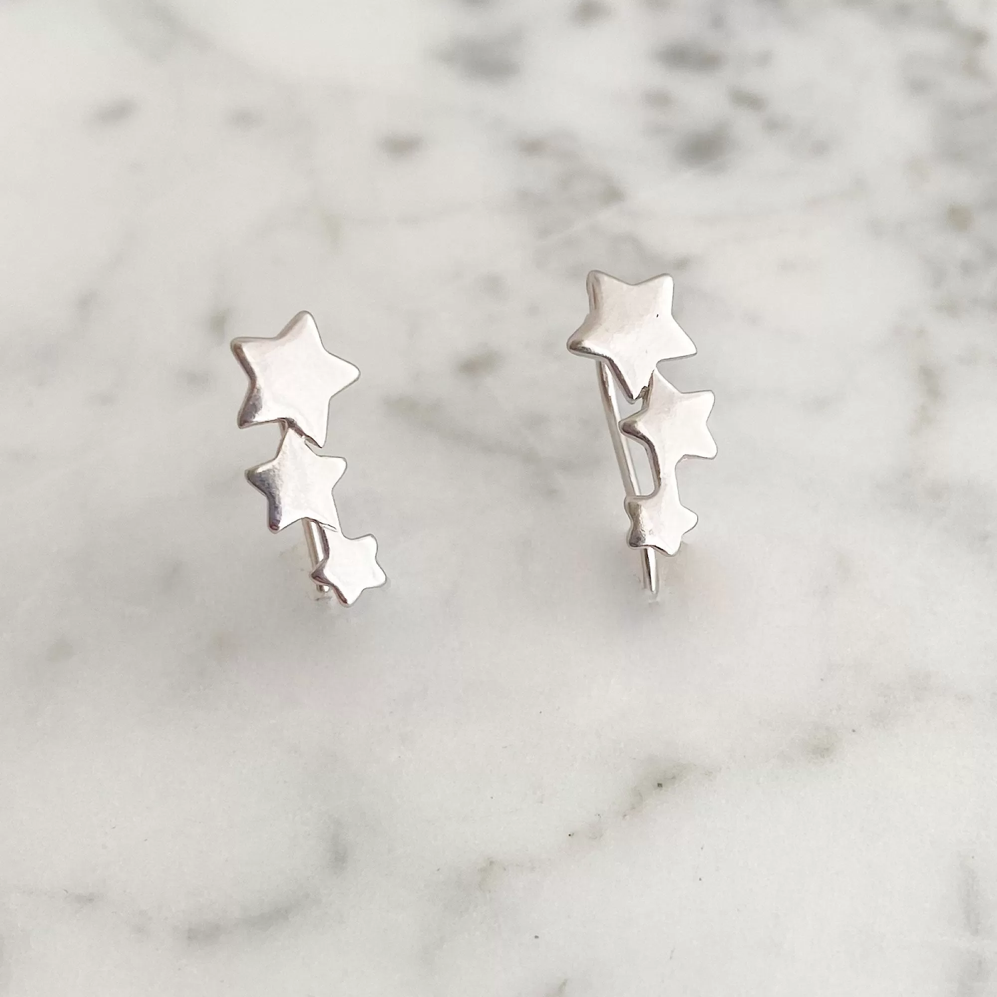 SEKAYA sterling silver star crawlers or earrings