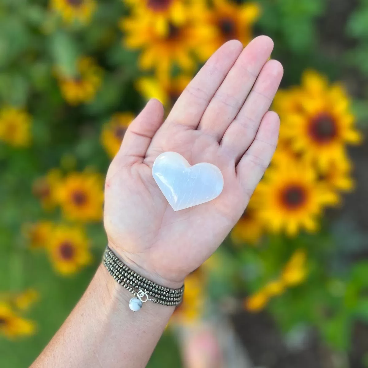 Selenite Heart to Remove Mental and Emotional Blocks