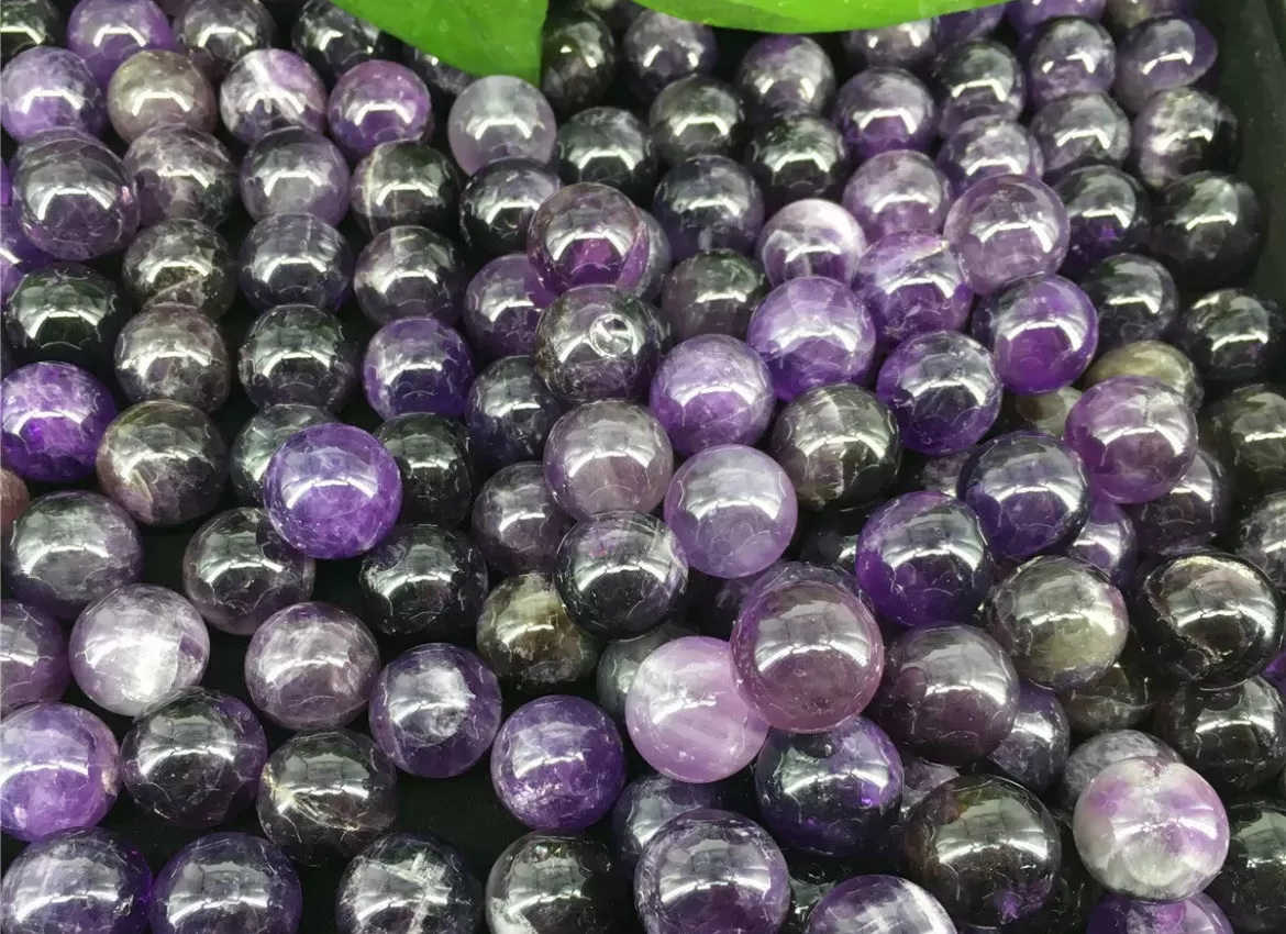 Semiprecious Genuine Amethyst gemstone Crystal mini-Sphere