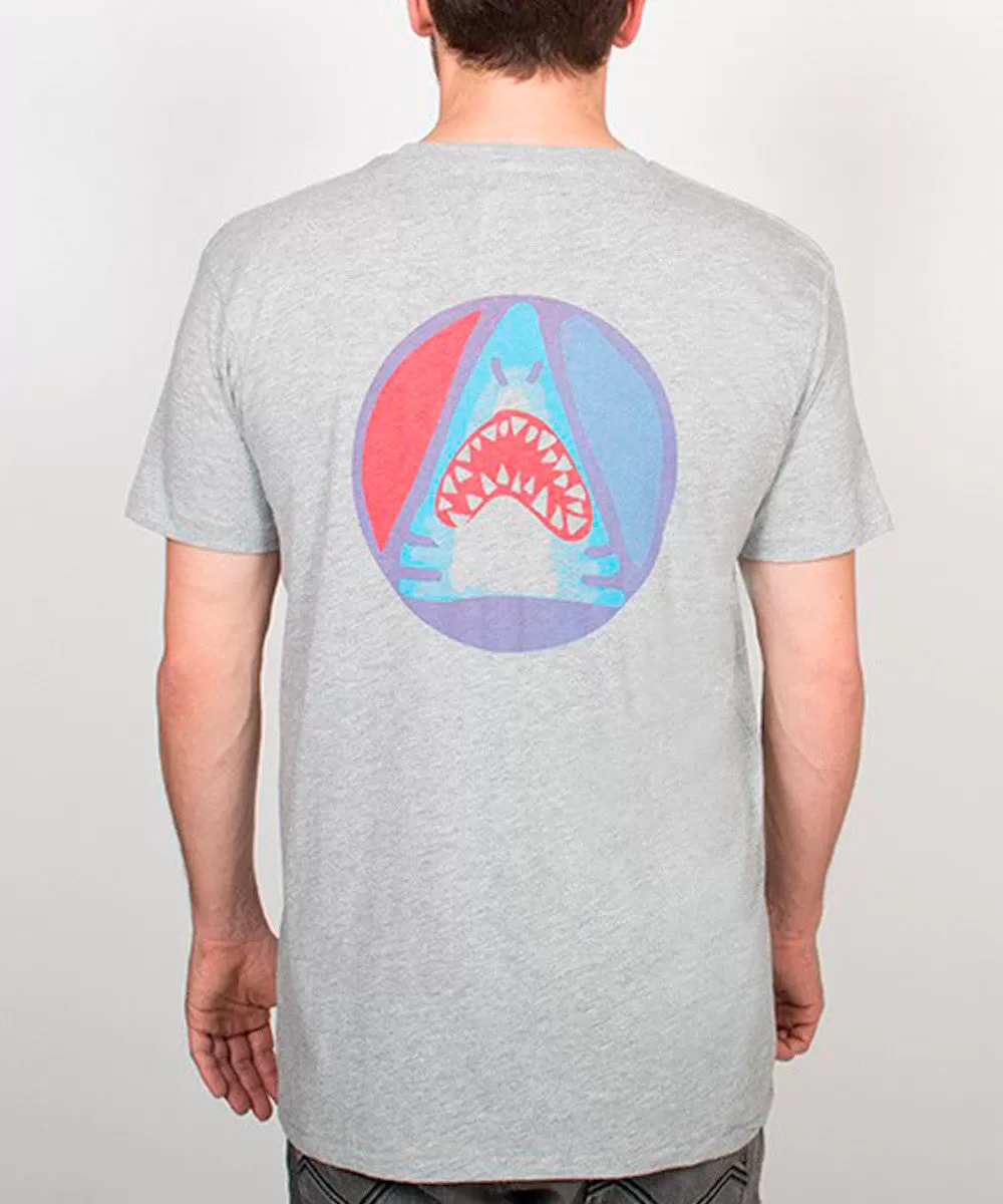 SHARKY AQUA GREY TEE