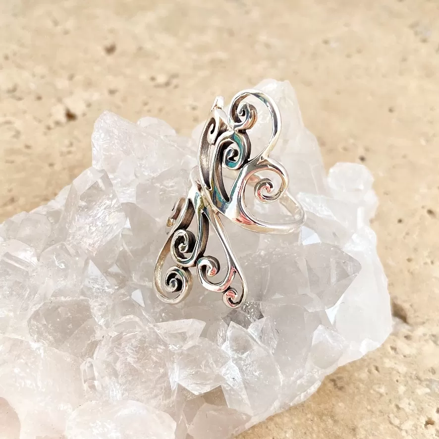 Silver Swirl Ring