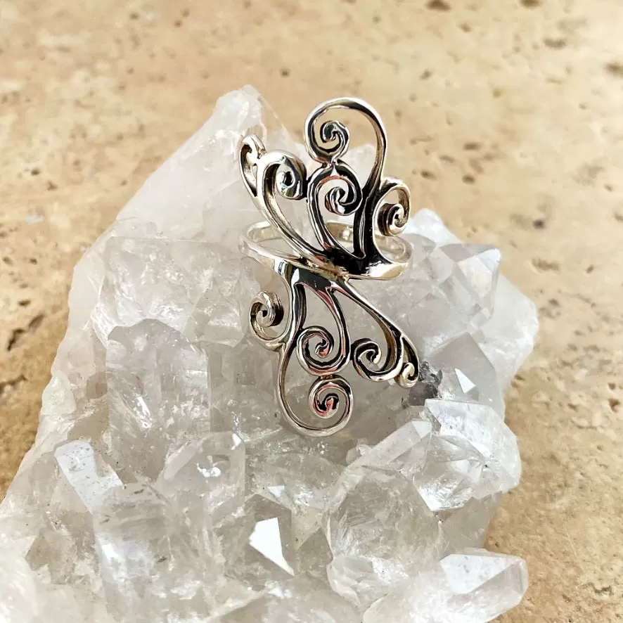 Silver Swirl Ring