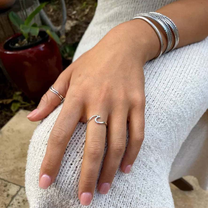 Silver Wave Ring