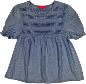 Simply Southern Gauze Babydoll Blouse in Indigo Blue - Effortless Chic for Summer Days