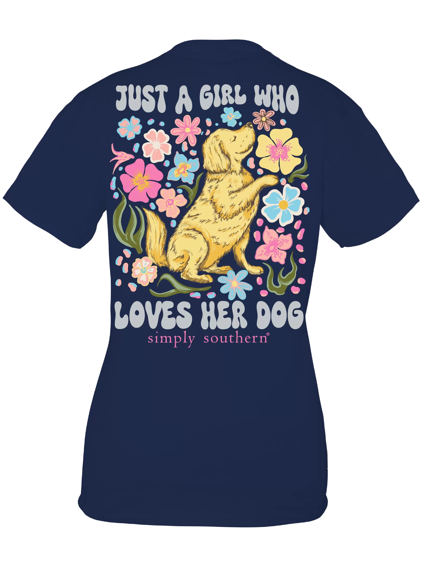 Simply Southern 'Just a Girl who Loves Her Dog' Short Sleeve Tee