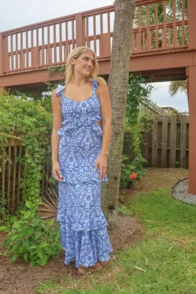 Simply Southern Paisley Ruffle Dress - Maxi Elegance with Boho-Chic Glam!