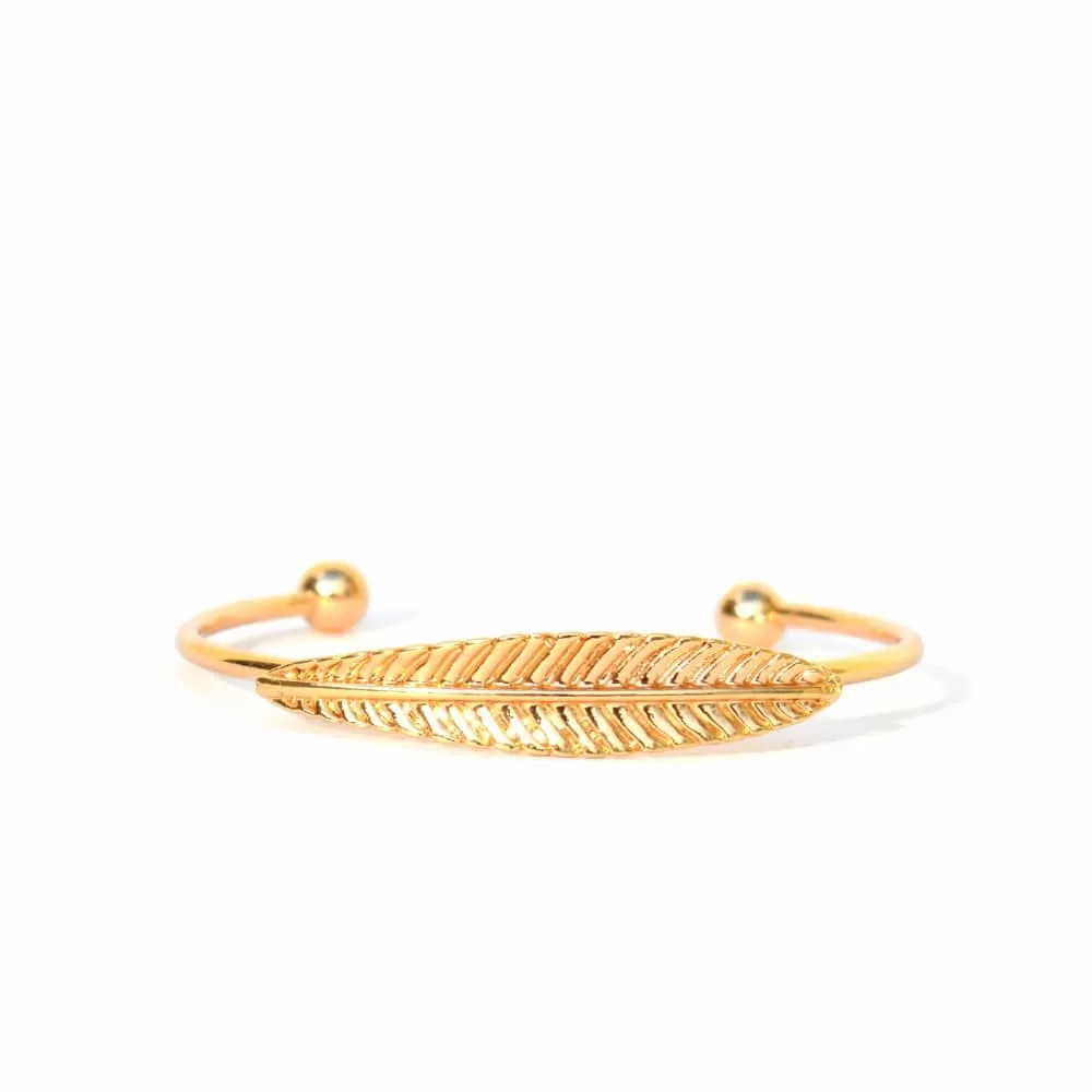 Single Leaf Gold Bracelet