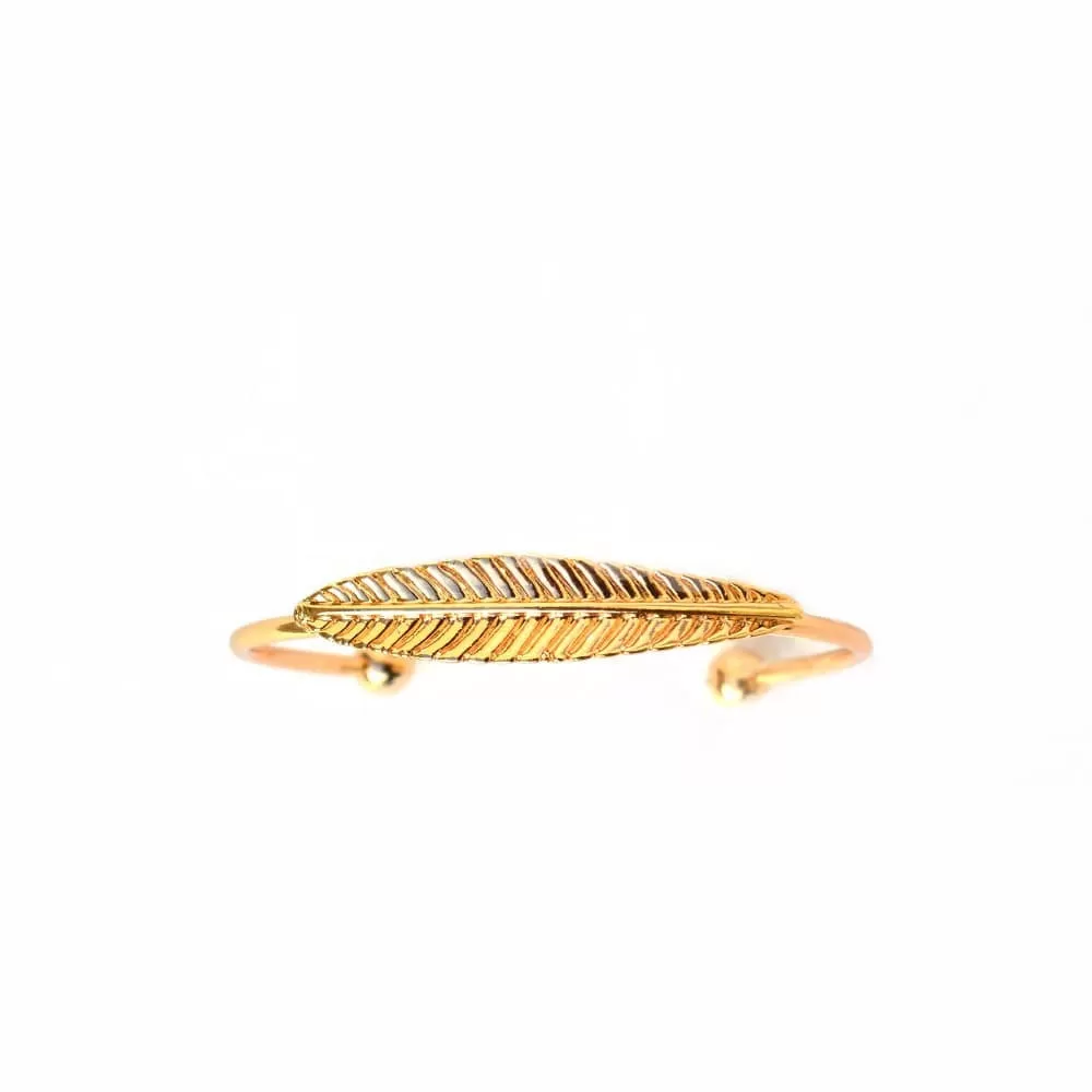 Single Leaf Gold Bracelet