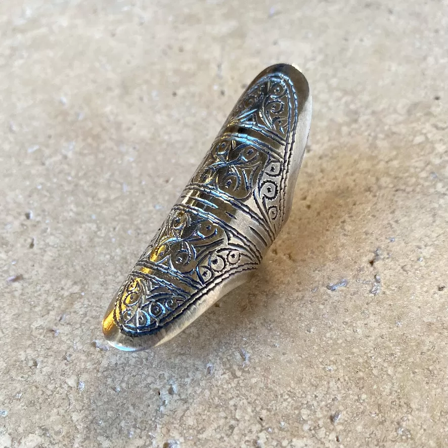 Sterling Silver Moroccan Shield Ring