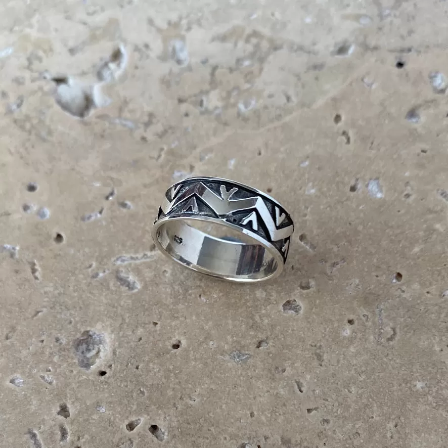 Sterling Silver Ring - Zig Zag