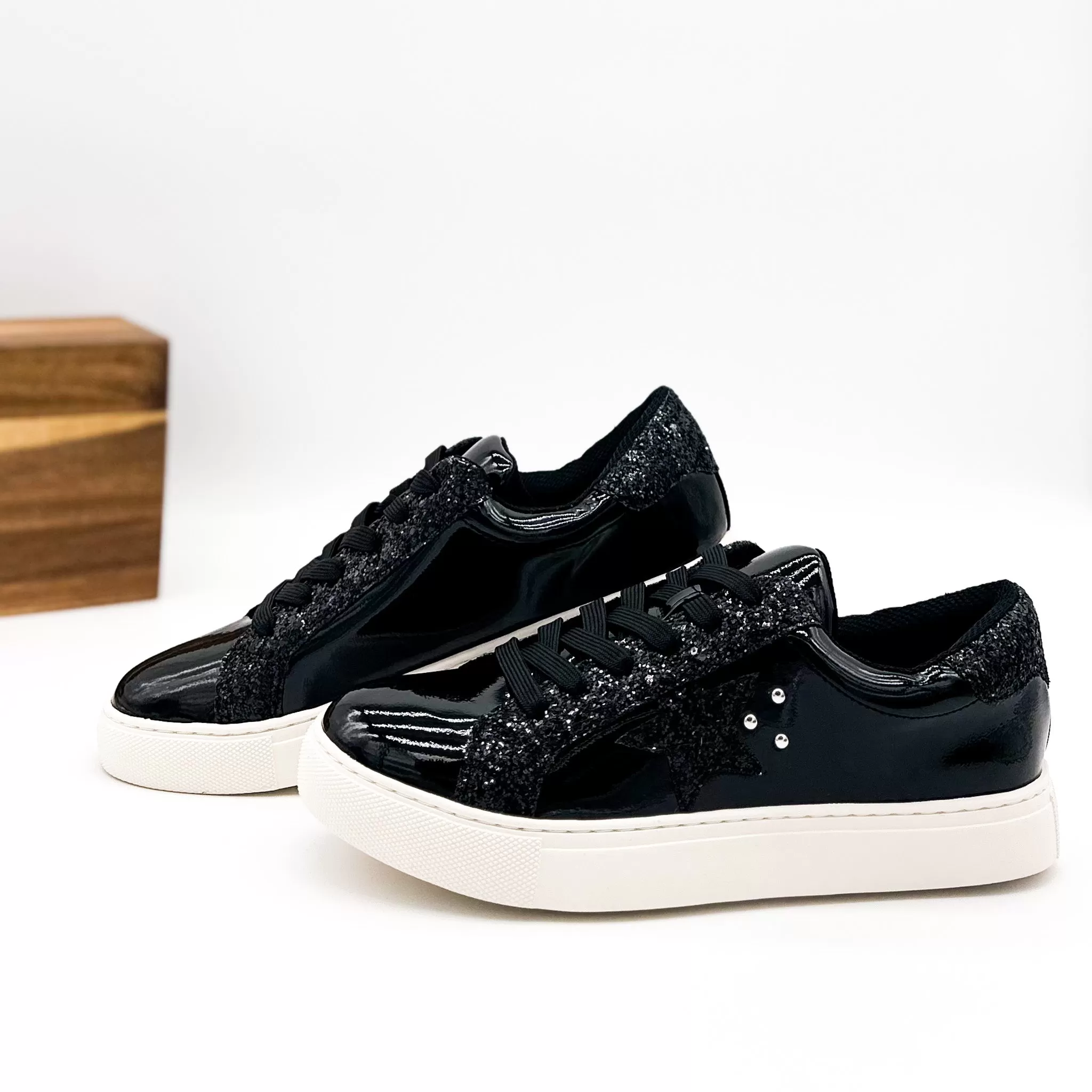 Supernova Sneaker in Black Patent