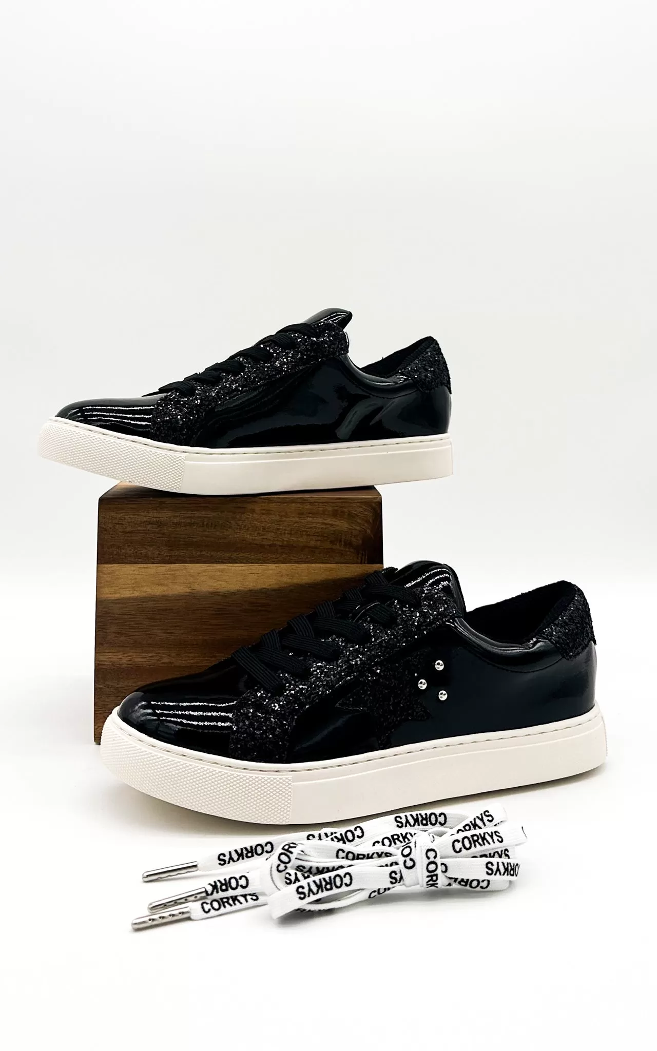 Supernova Sneaker in Black Patent