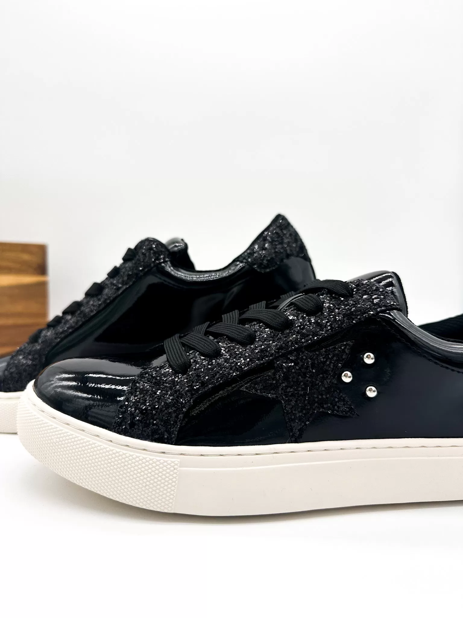 Supernova Sneaker in Black Patent