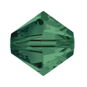 Swarovski 4mm Bicone - Emerald (10 Pack) XILION