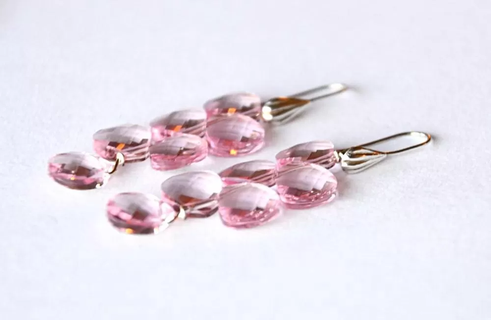 Sweet Pink Swarovski Earrings