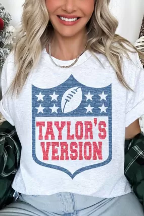 TAYLORS VERSION FOOTBALL OVERSIZED GRAPHIC TEE