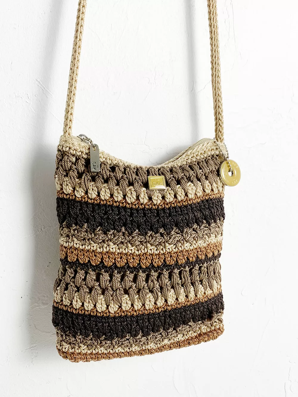 TheSak Earth Toned Crochet Cross Body Purse