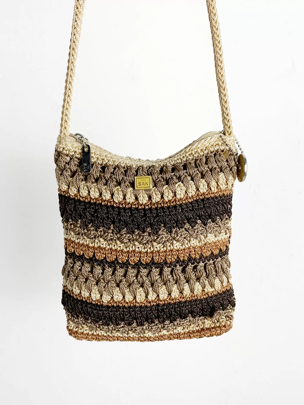 TheSak Earth Toned Crochet Cross Body Purse