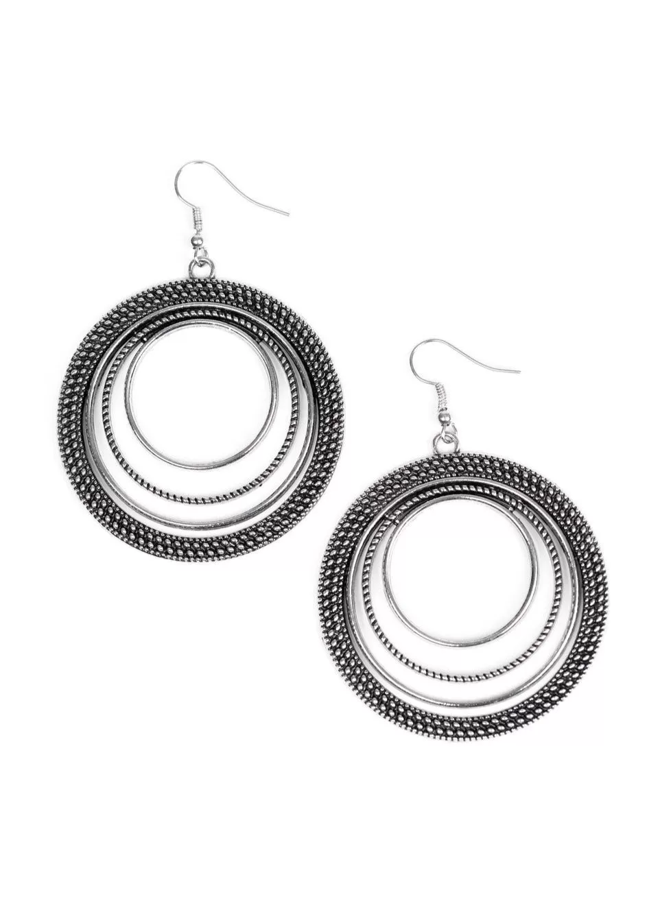 Totally Textured Silver Earrings