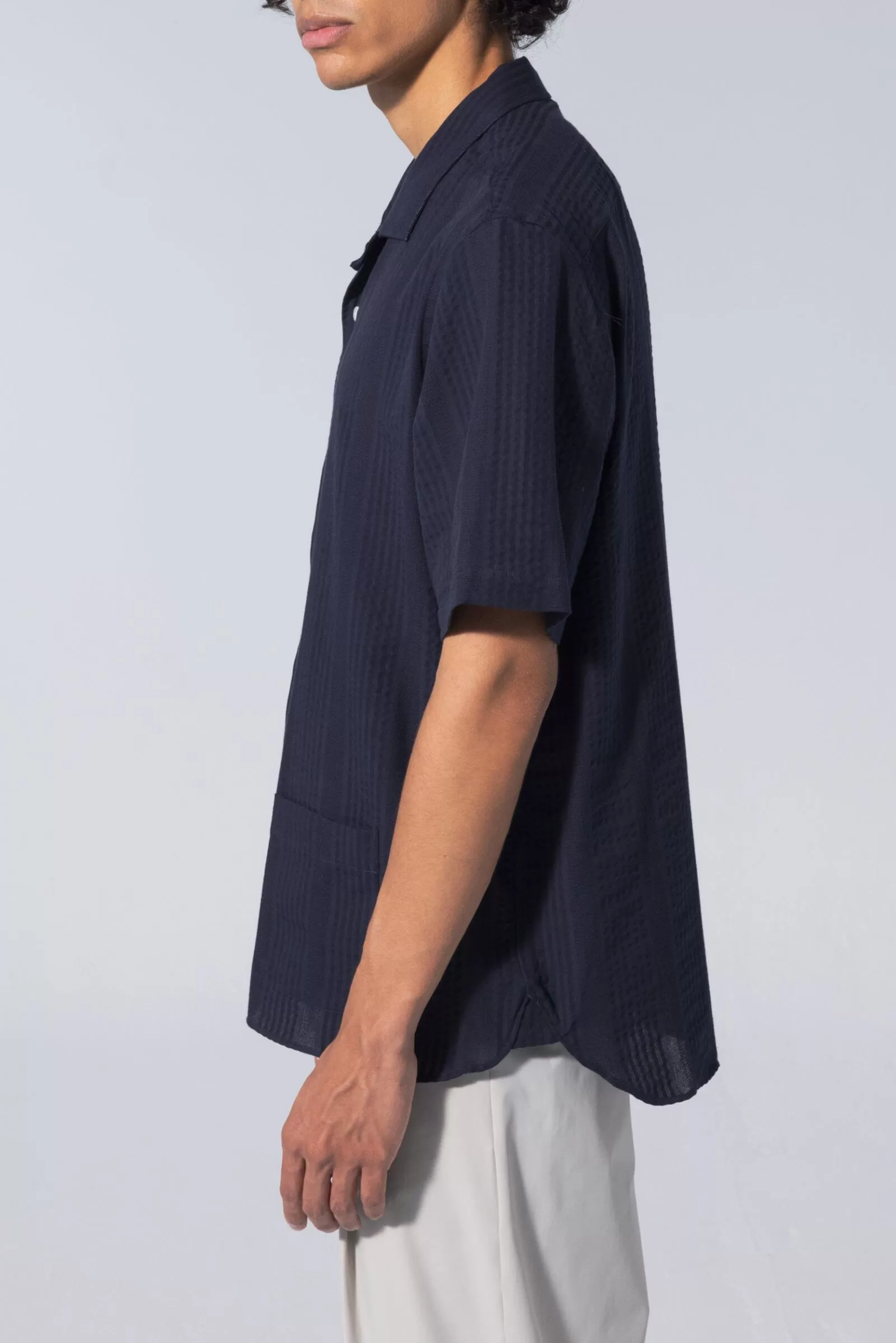 Unfeigned - Short Sleeve Shirt S1 Maui - Navy