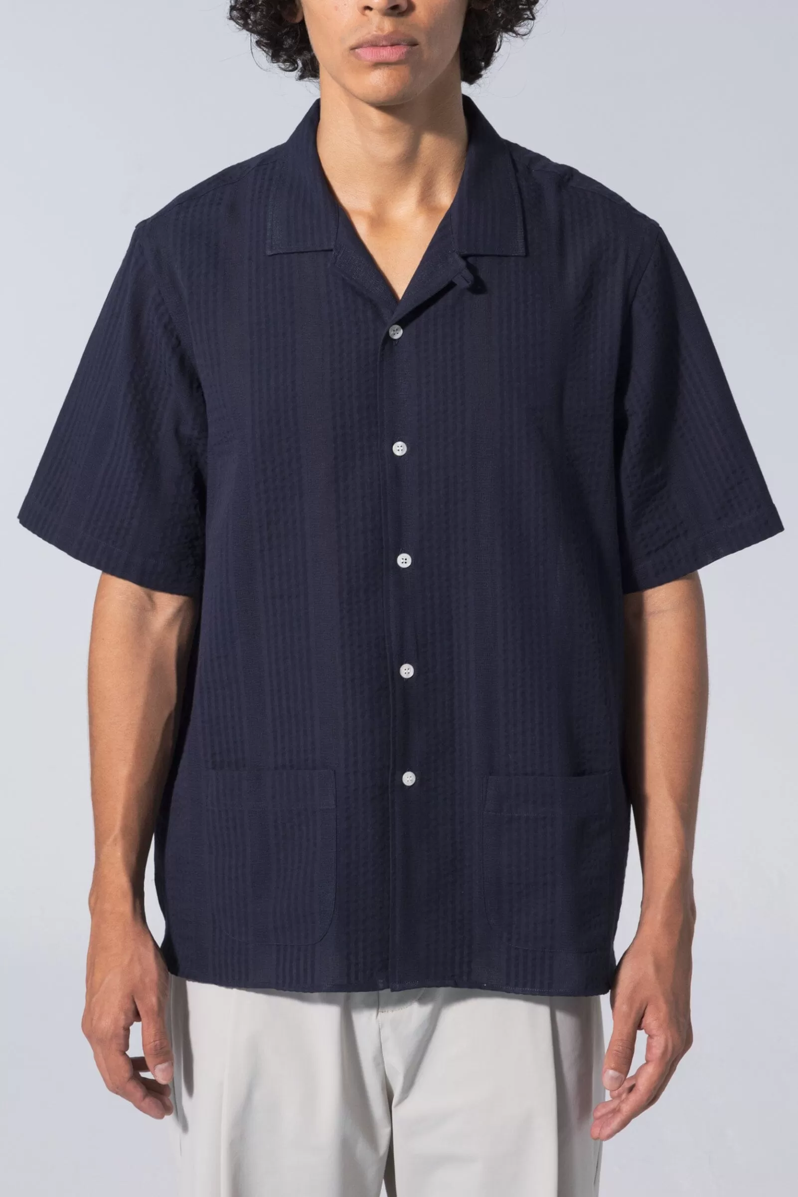 Unfeigned - Short Sleeve Shirt S1 Maui - Navy