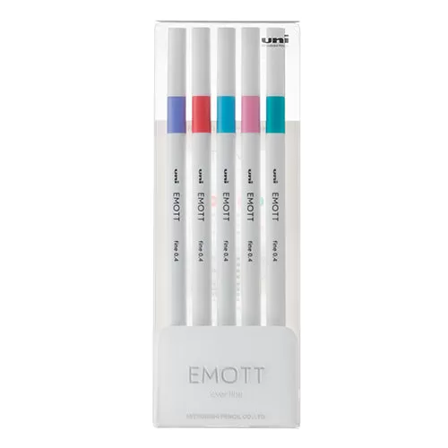 Uni EMOTT Marker 5 Color Set