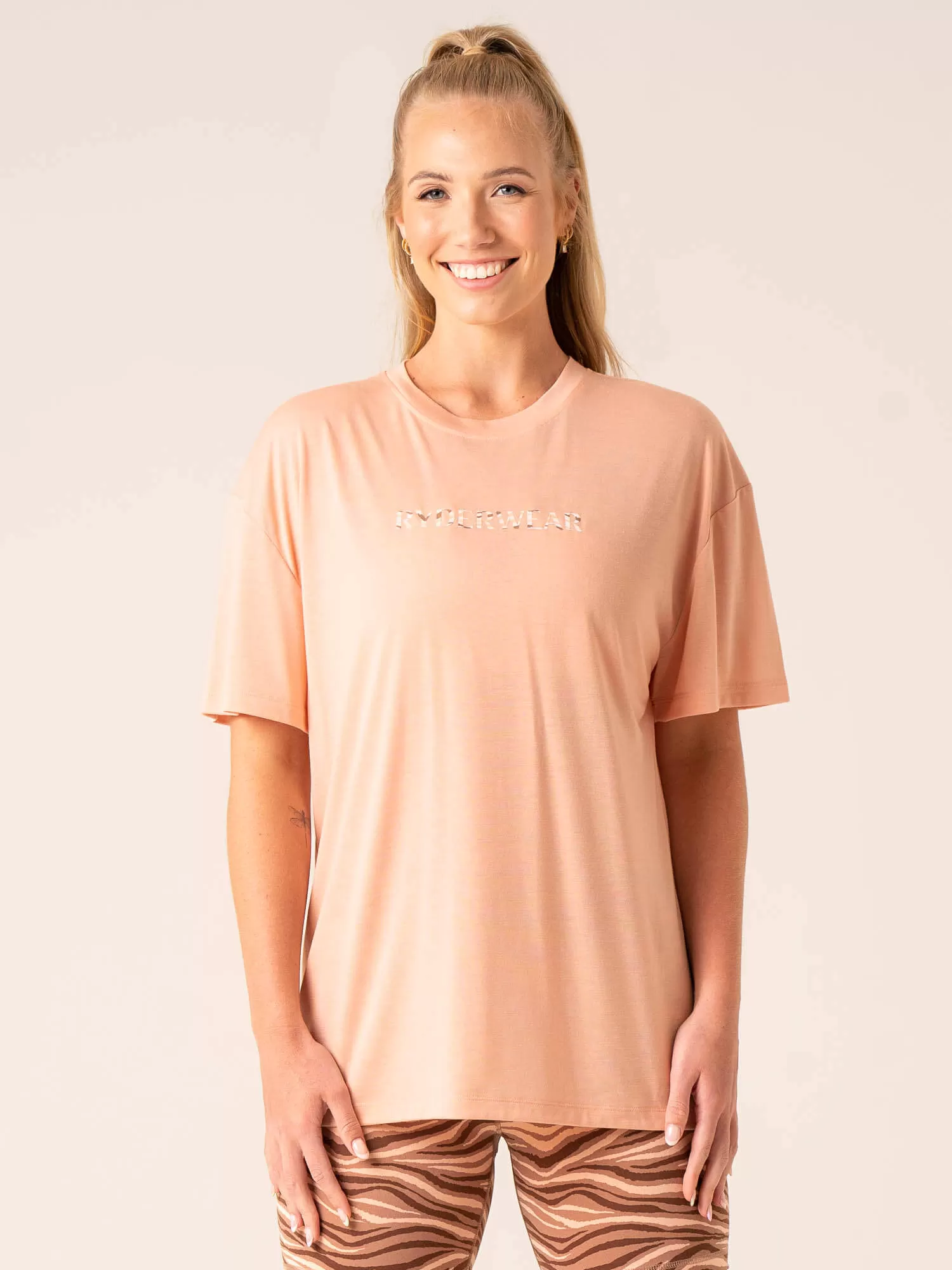 Unstoppable Oversized T-Shirt - Peach