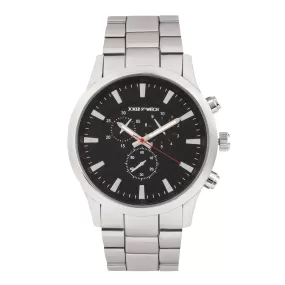 Vader Black Dial Silver Metallic Strap Watch