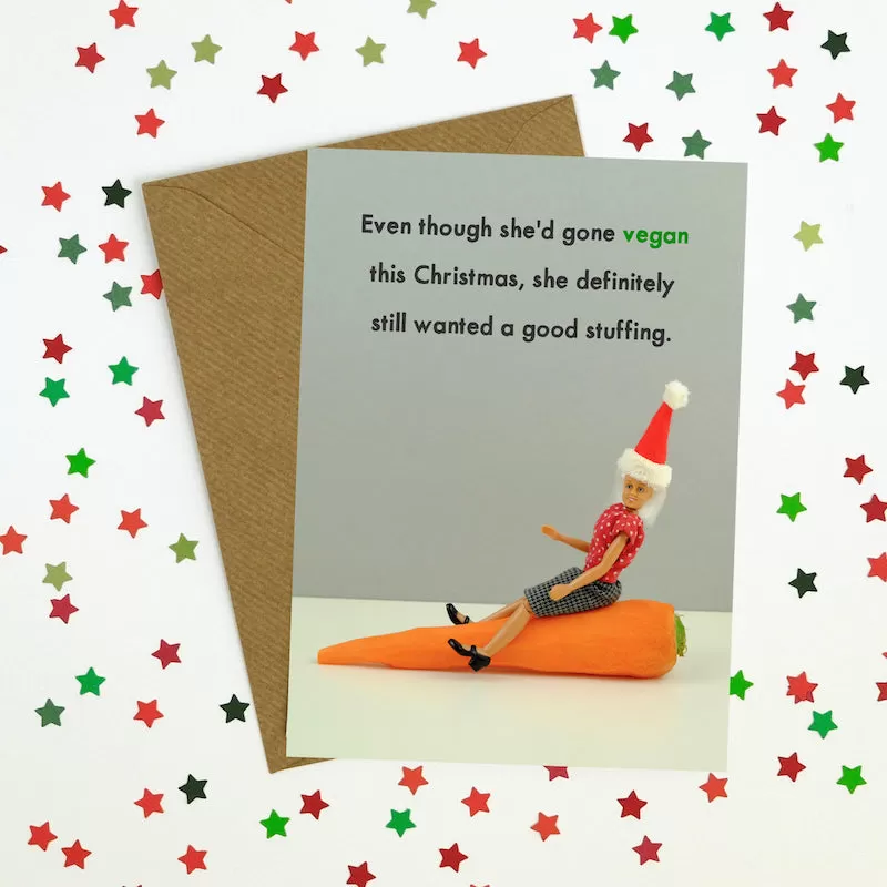  Vegan Christmas  Greeting Card